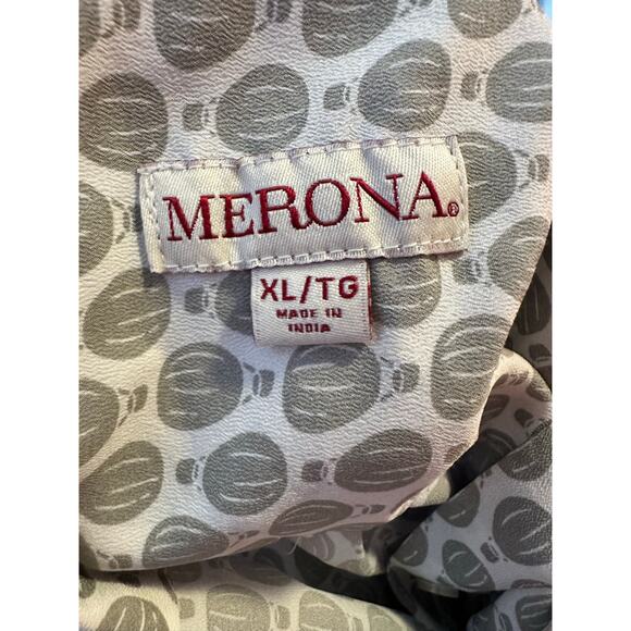 Merona Button Up Long Sleeve Shirt Gray Air Balloon Print - Picture 14 of 14